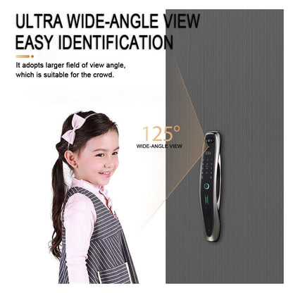 Door Lock, Tuya Smart 3D Face Door Lock Security Face Camera Monitor Intelligent Fingerprint Password Biometric Electronic Key Unlock ,Easy to Install