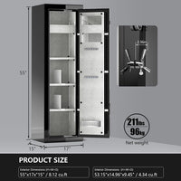 Fireproof Safe Box, Digital Lock, 8.12 Cu.Ft Heavy Duty Storage Safe