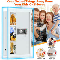 25.6" Tall Fireproof Wall Safe between Studs 16" Centers | Hidden Wall Safe