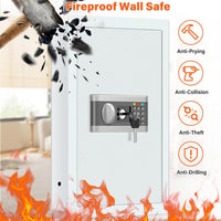 25.6" Tall Fireproof Wall Safe between Studs 16" Centers | Hidden Wall Safe