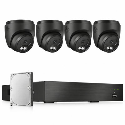 Home Security Camera System Built for 4K Monitoring, 8MP Dome Cameras, 1TB Storage, Night Vision