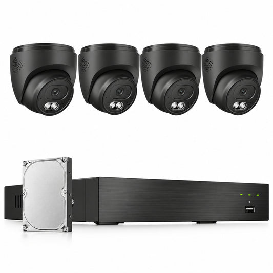 4K Wired Home Security Camera System, 4 X 8MP Dome Camera, 1TB HDD