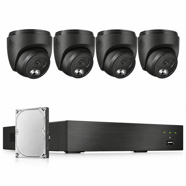 4K Wired Home Security Camera System, 4 X 8MP Dome Camera, 1TB HDD