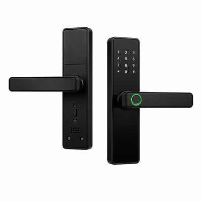 Biometric Fingerprint Door Lock Black Smart Lock App Remote Unlocking Keyless ,Corrosion-Resistant