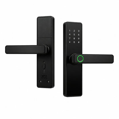 Biometric Fingerprint Door Lock Black Smart Lock App Remote Unlocking Keyless ,Corrosion-Resistant