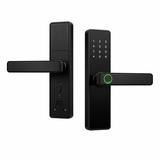 Biometric Fingerprint Door Lock Black Smart Lock App Remote Unlocking Keyless ,Corrosion-Resistant