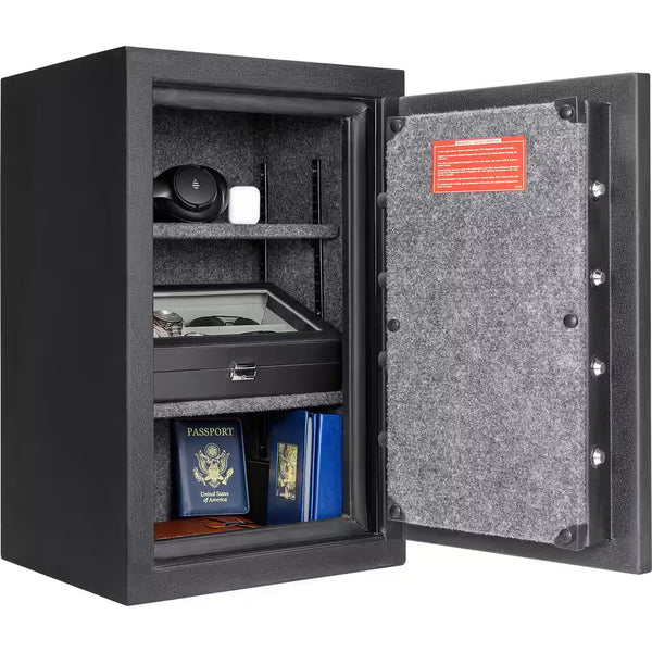 Biometric Fireproof Safe Built for Home Security, 2.02 Cu Ft Capacity, 30-Min Fire Protection, 160 Fingerprints
