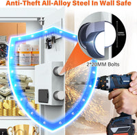 25.6" Tall Fireproof Wall Safe between Studs 16" Centers | Hidden Wall Safe