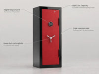 Fireproof Safe Box, Digital Lock, 8.12 Cu.Ft Heavy Duty Storage Safe — Feature Infographic